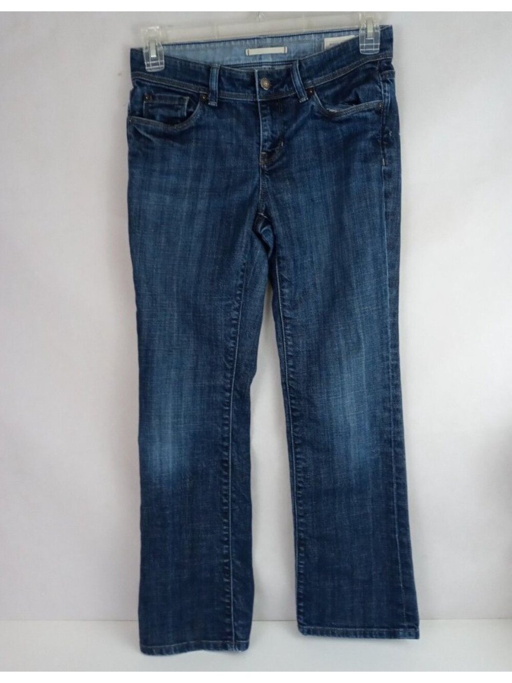 Gap Women's Distressed Whiskered Low Rise Stretch Bootcut Jeans Size 28x27